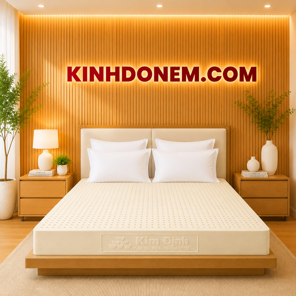 Nệm-Kim-Đỉnh-chính-hãng-cao-su-thiên-nhiên-100% Nệm cao su thiên nhiên 100% Kim Đỉnh Classic nâng đỡ cột sống hiệu quả