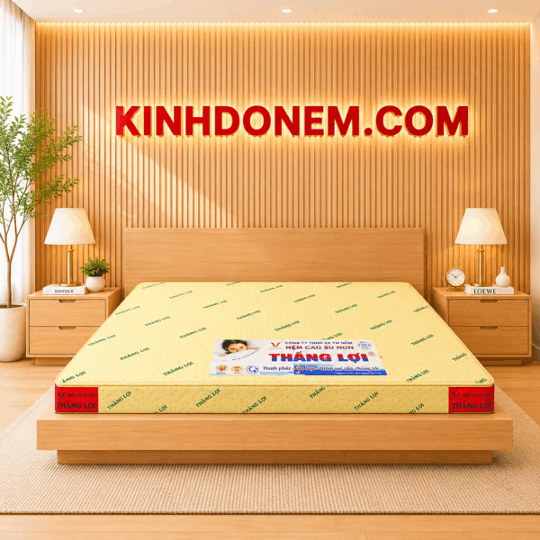 Nệm cao su non Thắng Lợi chính hãng đàn hồi êm ái, hỗ trợ giấc ngủ thoải mái