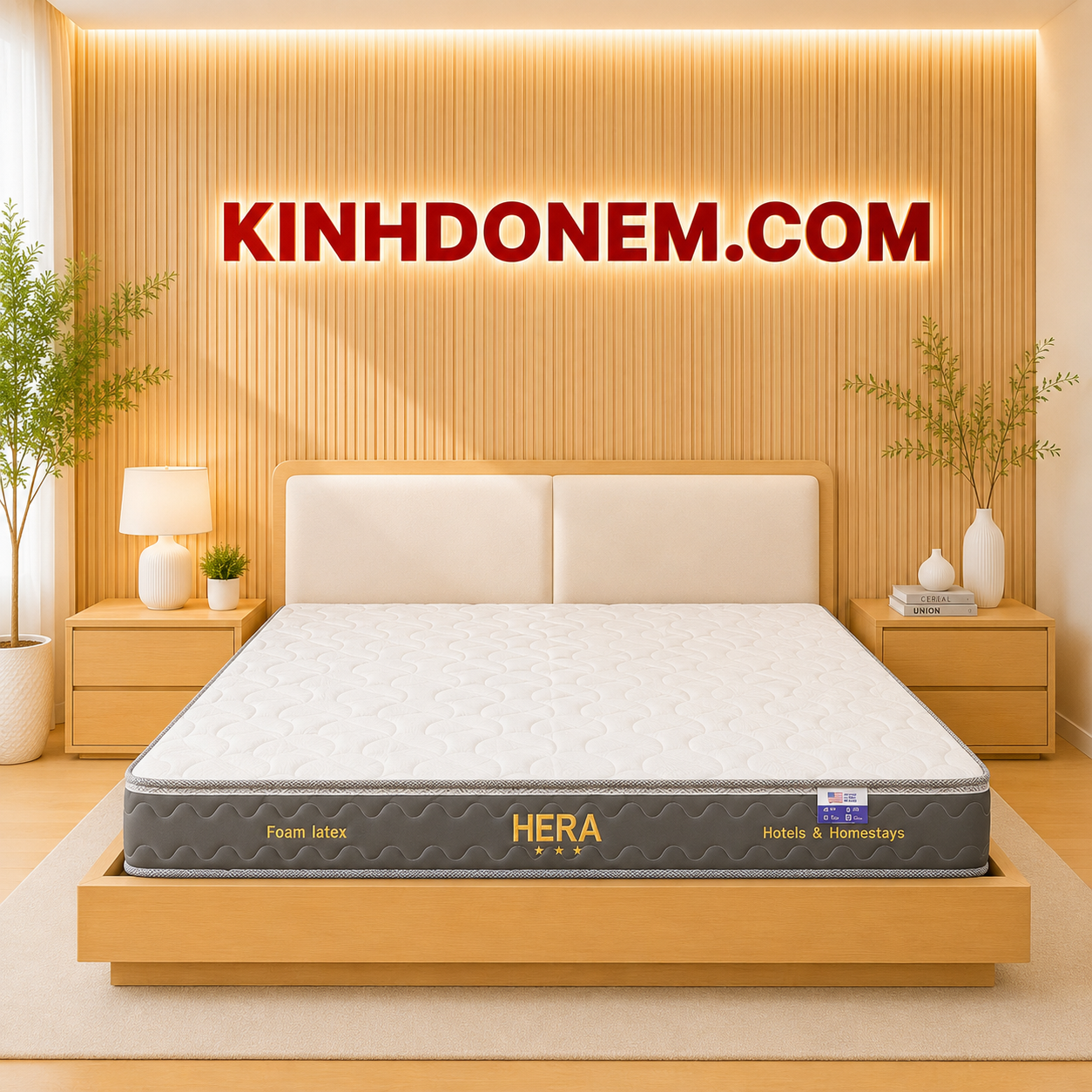 nem-foamlatex-hera-viet-my Nệm FoamLatex Hera Việt Mỹ đàn hồi tốt nâng đỡ cơ thể êm ái