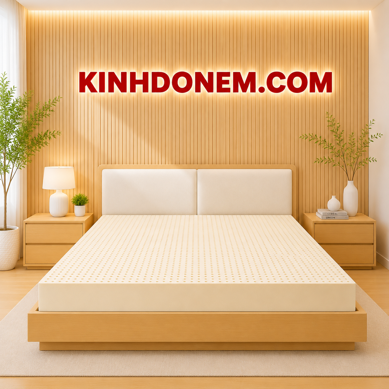 Nêm-Liên-Á-cao-su-thiên-nhiên Nệm cao su thiên nhiên Liên Á chính hãng đàn hồi êm ái, thoáng mát và nâng đỡ cơ thể hiệu quả.