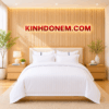 Bộ chăn ga khách sạn vải T250 T255 cao cấp màu trắng sang trọng mềm mại và thoáng mát cho phòng ngủ khách sạn