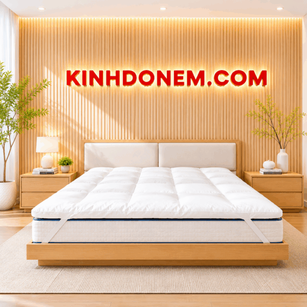 Topper tăng cường nệm Microfiber cao cấp mềm mại êm ái và thoáng mát