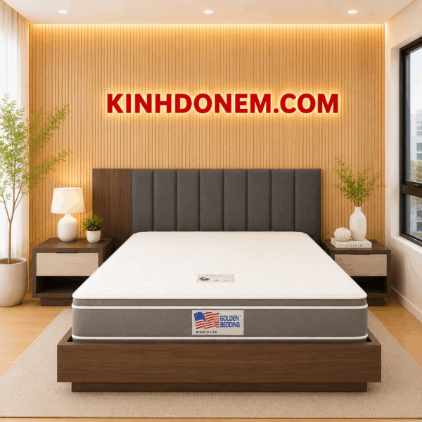 Nệm lò xo túi Spring RUBY Việt Mỹ 4 viền cao cấp với thiết kế dày dặn sang trọng và khả năng nâng đỡ cơ thể tối ưu